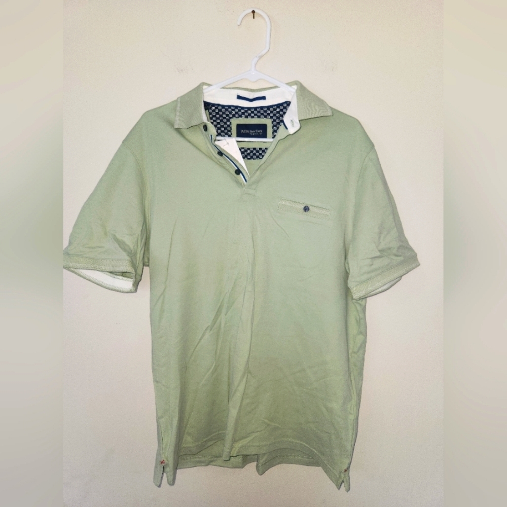 Nwt jachs new york ultra comfort updated classic sage green polo shirt‎ large